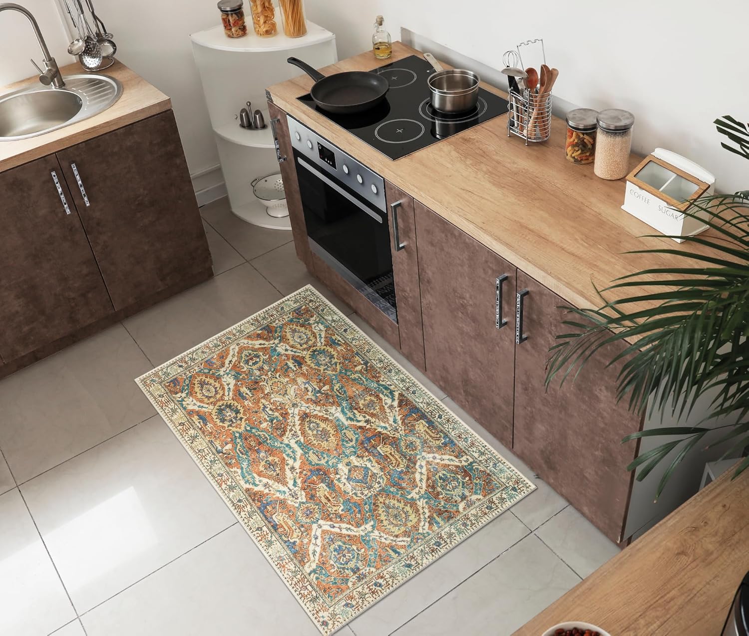 Keen Home Design 2x3 Rug - Vintage Machine Washable Entry Rug