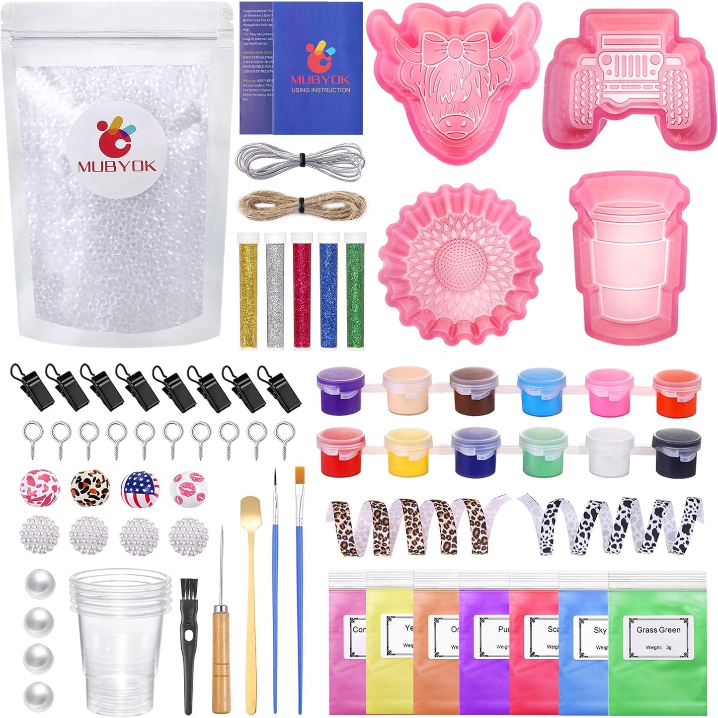 MUBYOK 85PCS Car Freshie Supplies Starter Kit for DIY Fun
