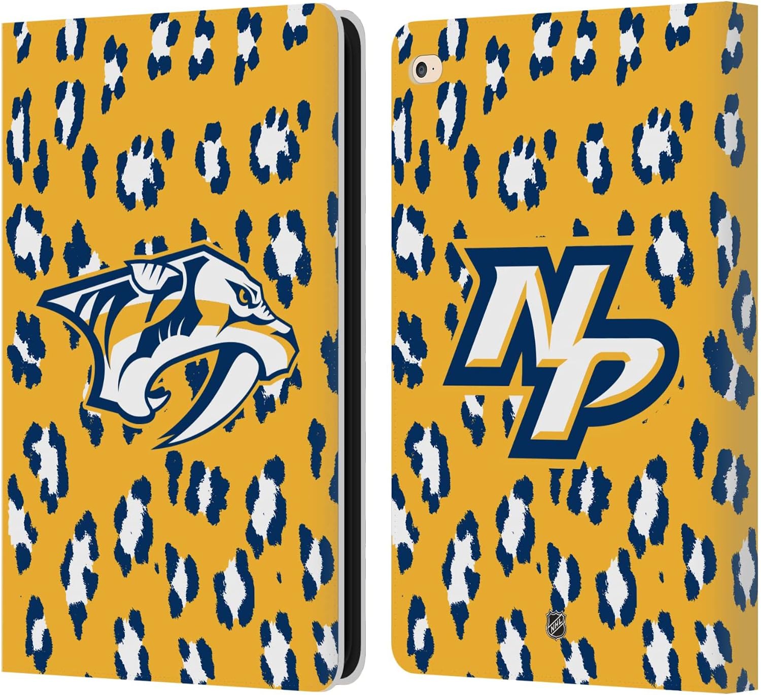 NHL Leopard Pattern Nashville Predators Leather Wallet Case