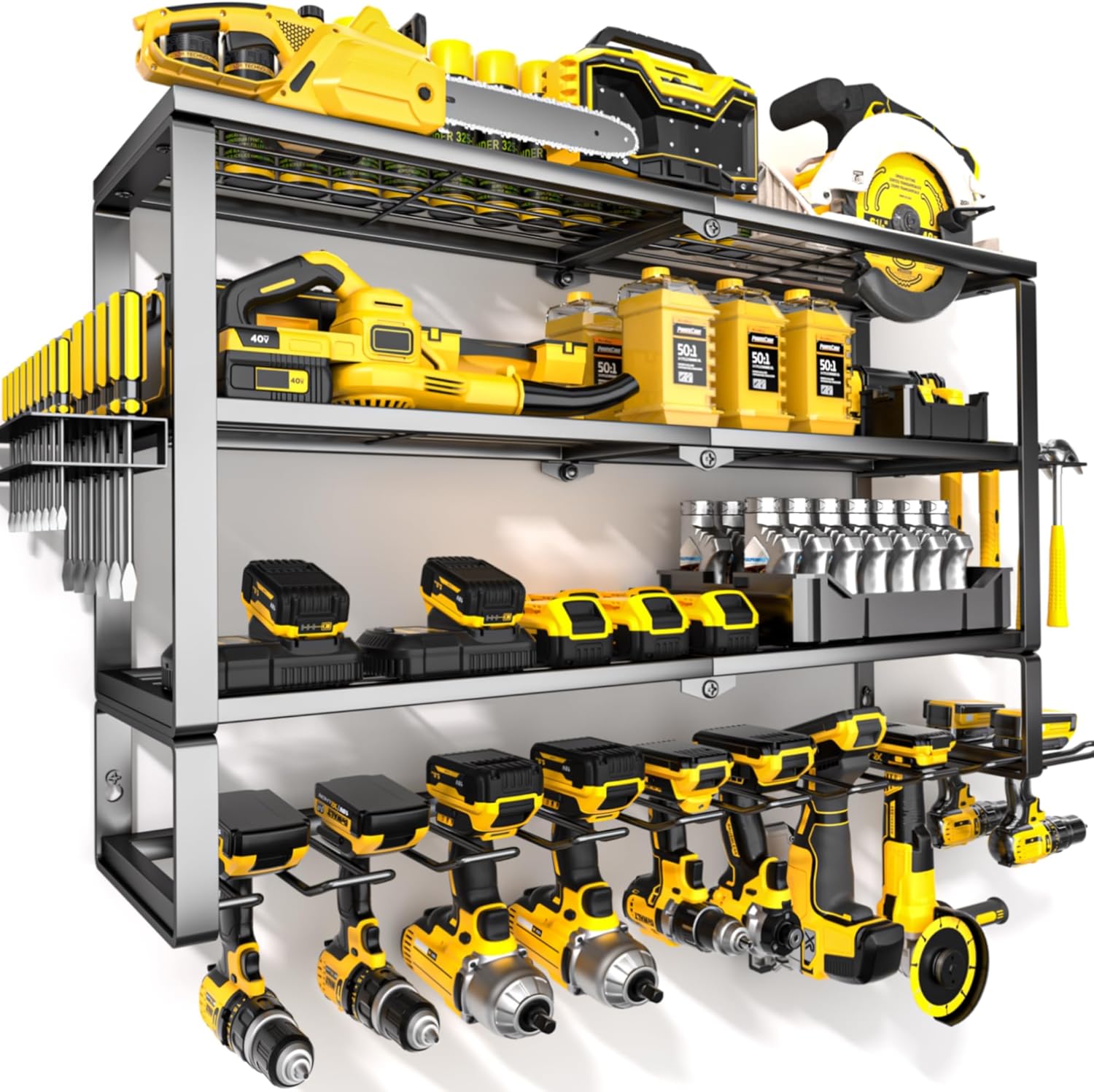 YYR Large Power Tool Organizer Wall Mount for Garage Storage