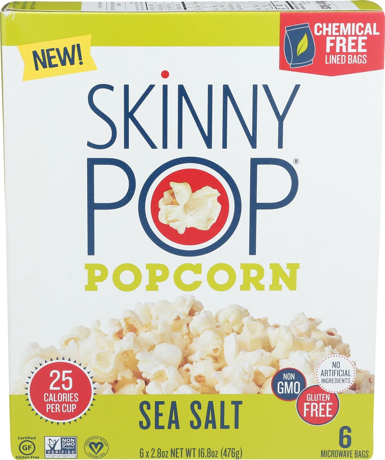 Healthy Snacking: SkinnyPop Sea Salt Popcorn 16.8 OZ