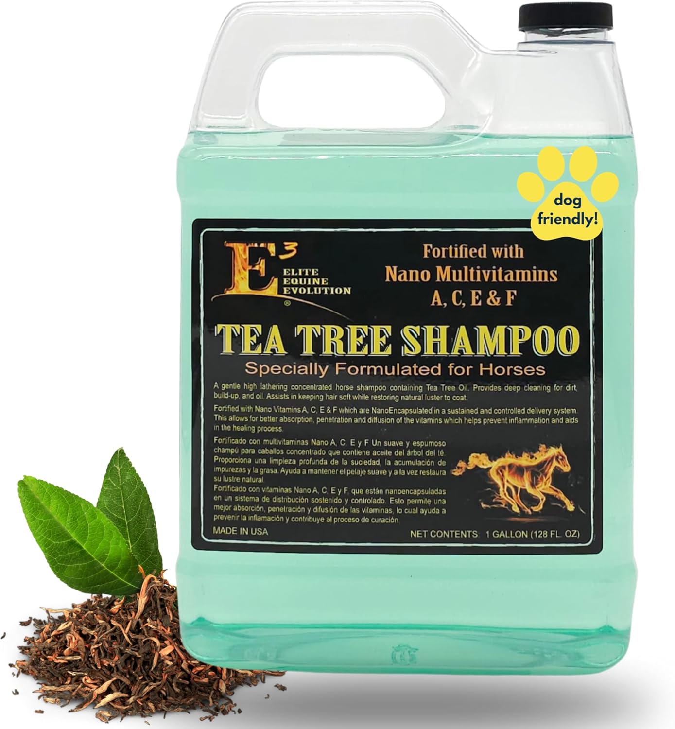 E3 Tea Tree Shampoo for Horses - Natural Cleansing Solution
