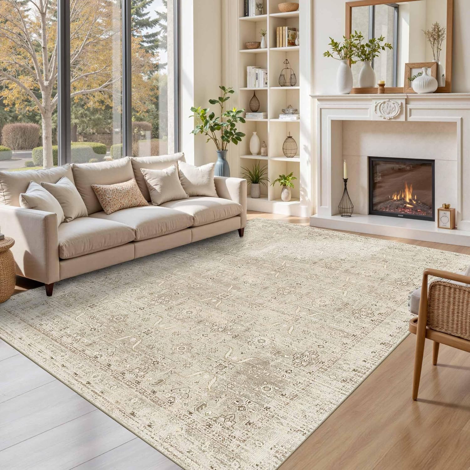 6x9 Area Rugs for Living Room Bedroom - Vintage Boho Design