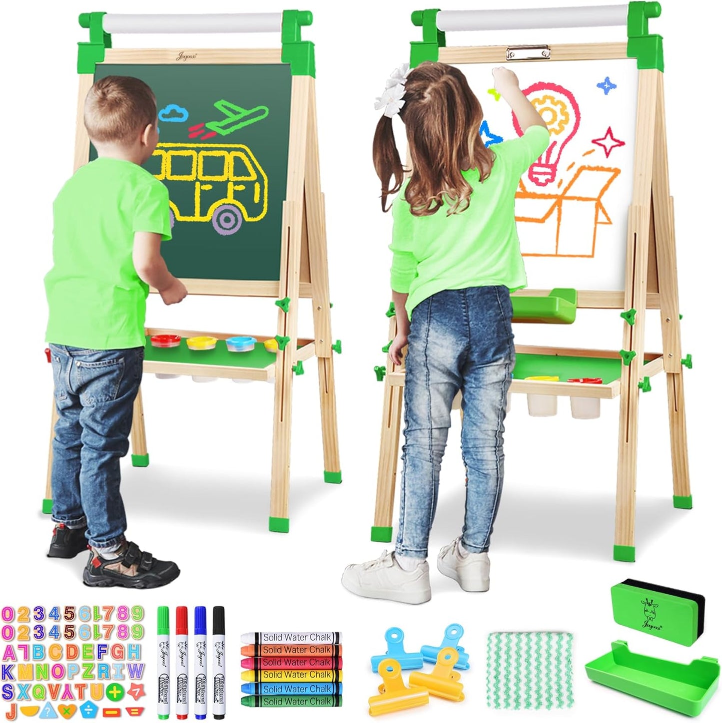 JOYOOSS Adjustable Wooden Art Easel for Kids - Creative Fun