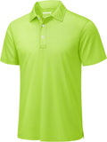 Mens Golf Shirt Dry Fit Polo - Breathable Performance Short Sleeve Are