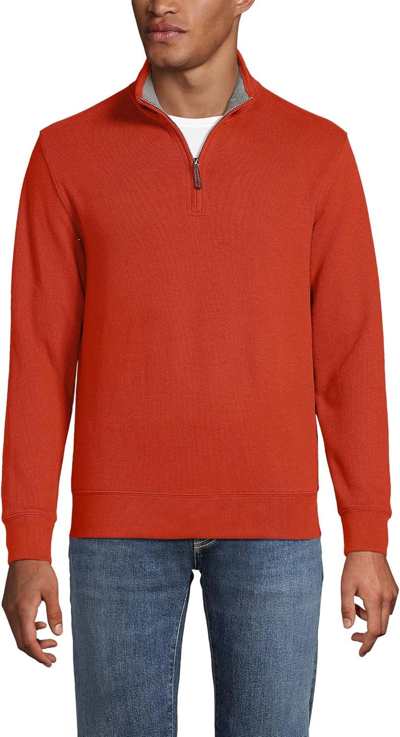 Lands' End Bedford Rib Quarter Zip Sweater for All Seasons
