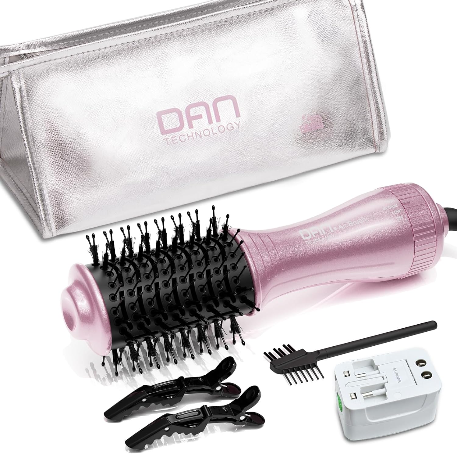 DAN Technology Dual Voltage Hair Dryer Brush - Ultimate Travel Companion