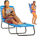 Tanning Chair Chaise Lounge 3-Leg Reclining Beach Chair - Comfortable