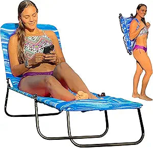 Tanning Chair Chaise Lounge with 3 Legs for Ultimate Comfort