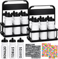 Suclain 14 Pcs Water Bottle Carrier with 20 Oz Bottles and Stickers