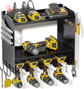 Power Tool Organizer Wall Mount with Charging Station - 4 Drill