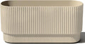 Demi Series Long Planter 30in Trough - Durable Plastic-Stone Finish