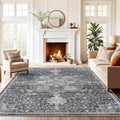 6x9 Area Rugs with Non-Slip Backing for Living Room & Bedroom
