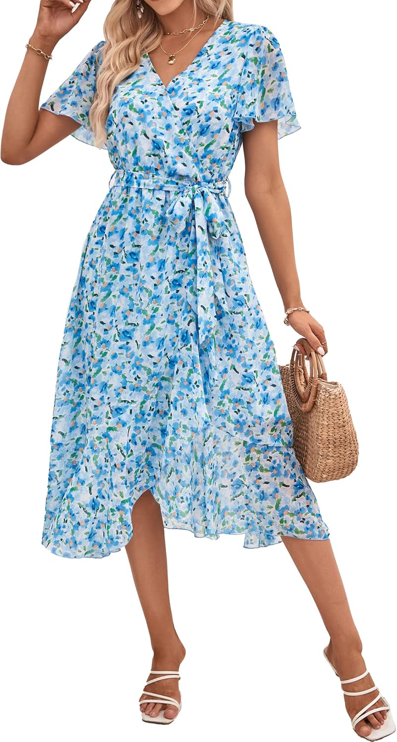PRETTYGARDEN Women's Summer Floral Boho Maxi Dress for All Occasions