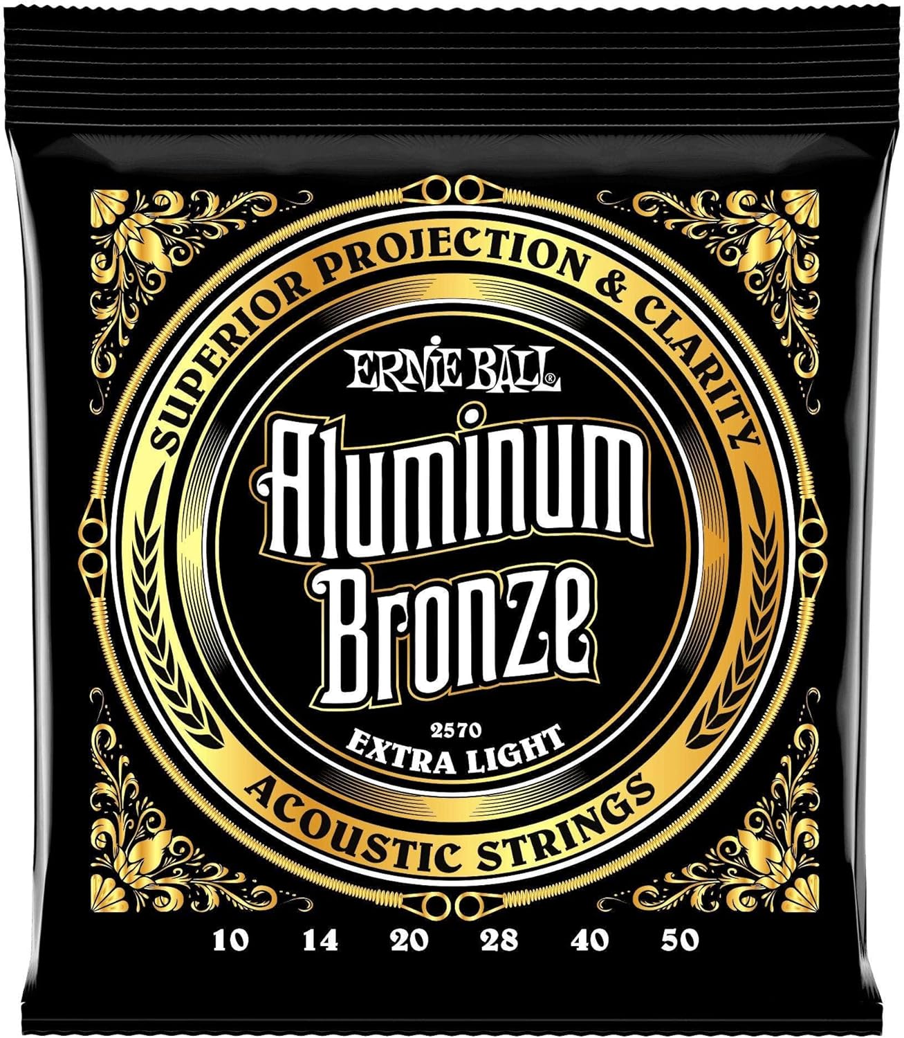 Ernie Ball Aluminum Bronze Extra Light Acoustic Strings - Bright Tone!