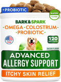 BARK&SPARK Advanced Dog Allergy Itch Relief Chews - Skin Support