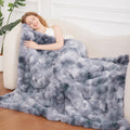 Comelady Faux Rabbit Fur Throw Blanket for Couch - Cozy Lightweight