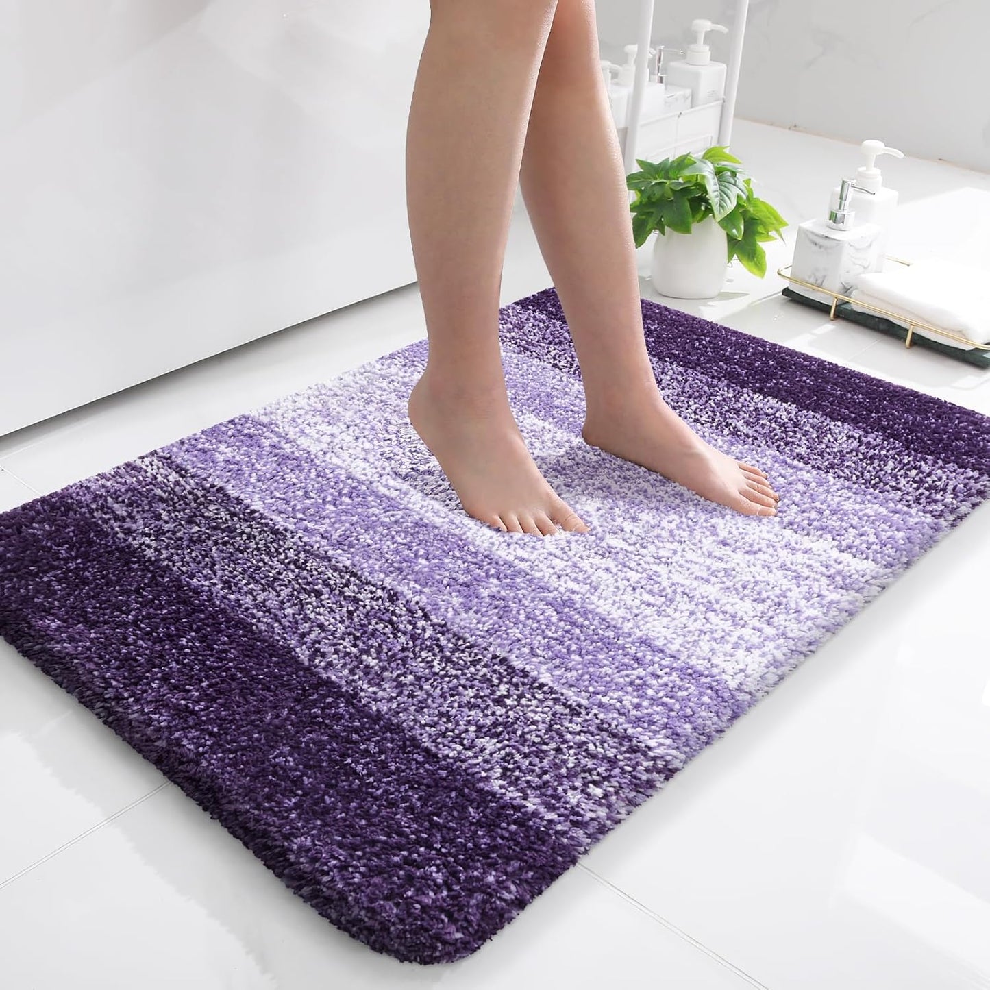OLANLY Extra Soft Microfiber Bath Rugs Mat 36x24 for Comfort