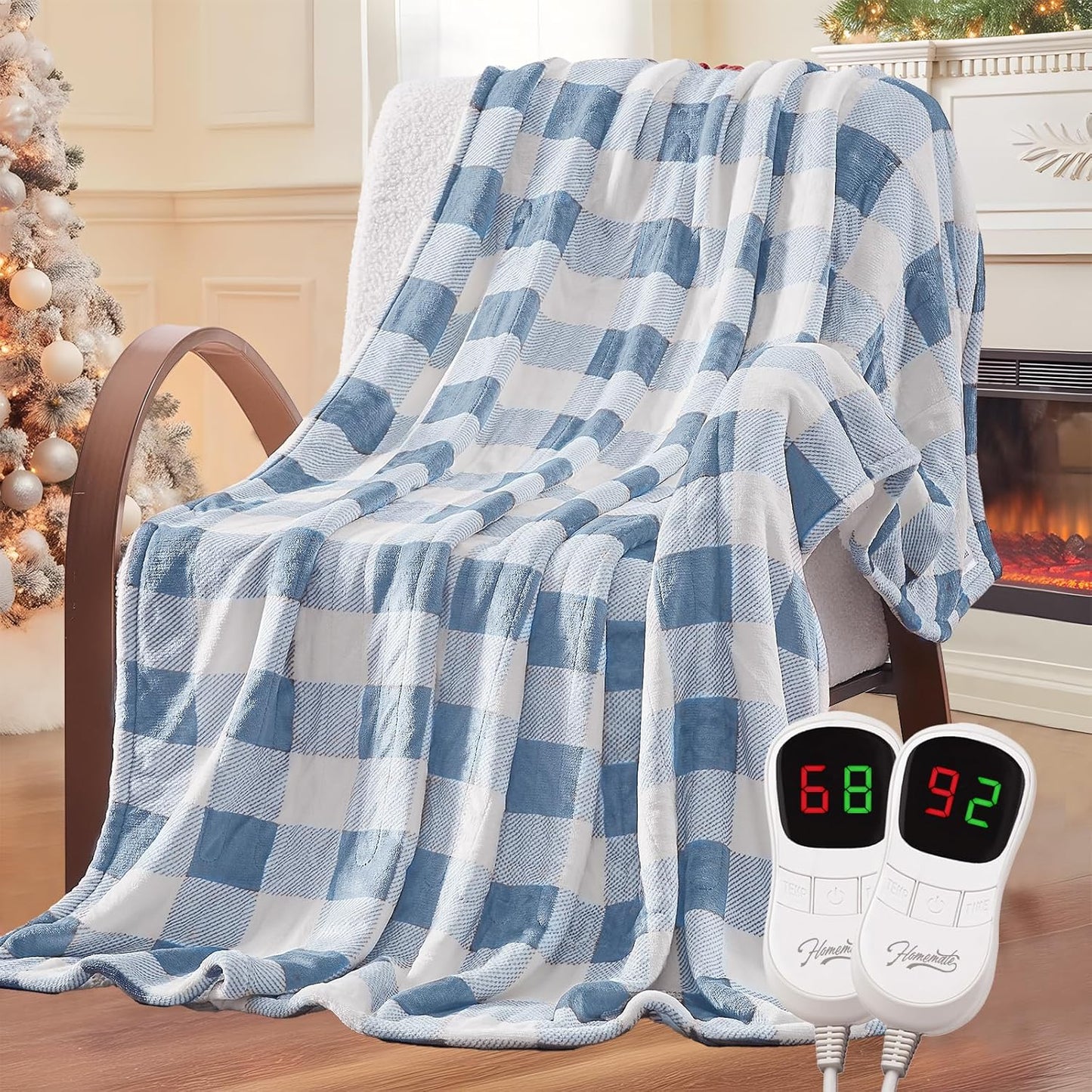 Homemate Electric Blanket Heated Queen Size for Cozy Comfort