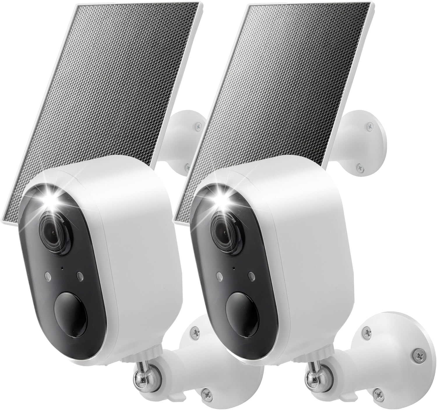 Solar Wireless Security Camera 2 Pack: 2K Night Vision