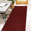 3ft x 30ft Runner Rug with Rubber Backing Stripe Red - Indoor Outdoor