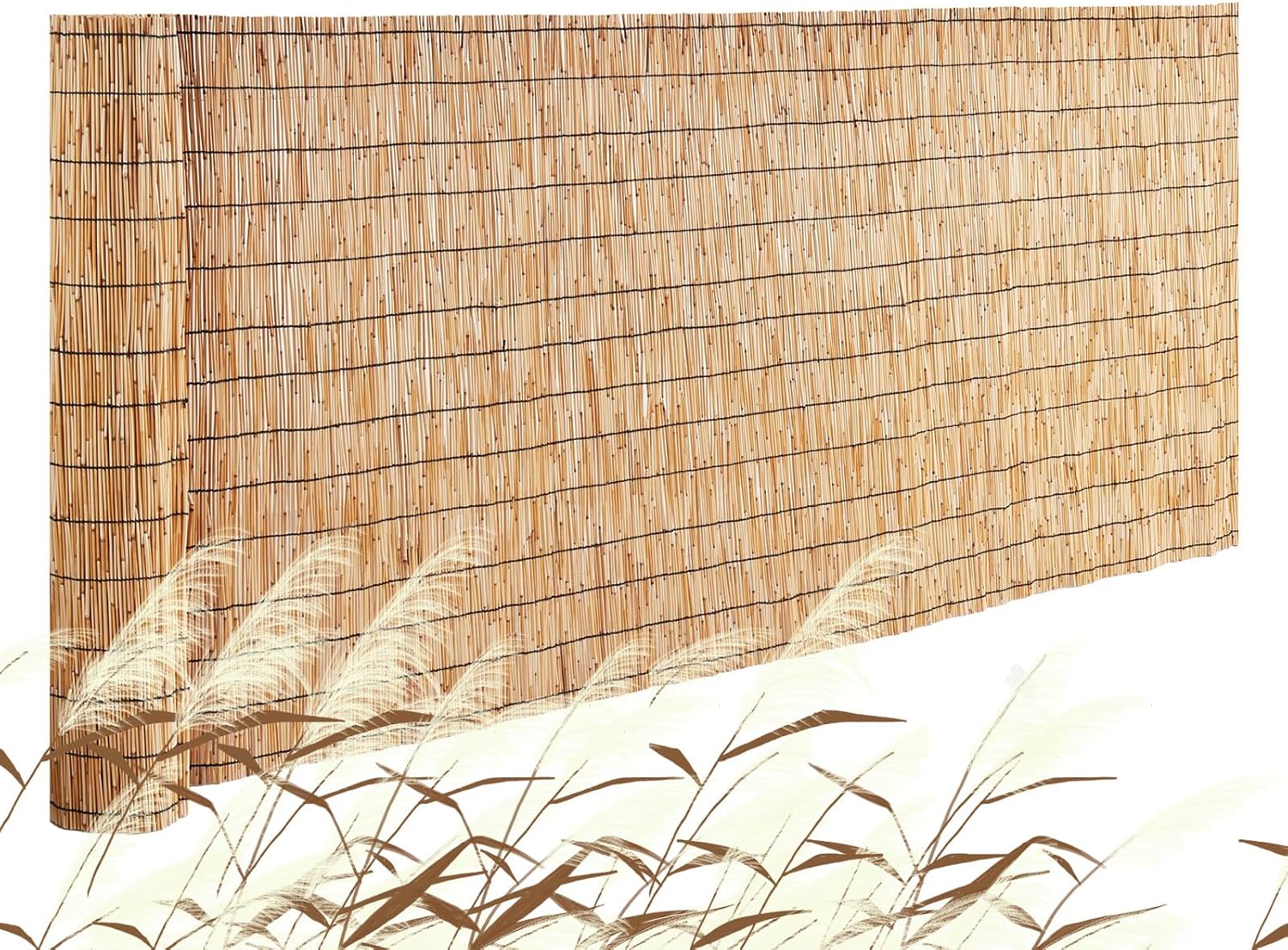 Natural Reed Fencing for Outdoor Privacy and Decoration
