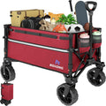 Collapsible Wagon Cart with Wheels Foldable - Compact Utility Wagon