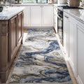 2x10 Runner Rug for Hallways Kitchen Modern Abstract Washable Rug