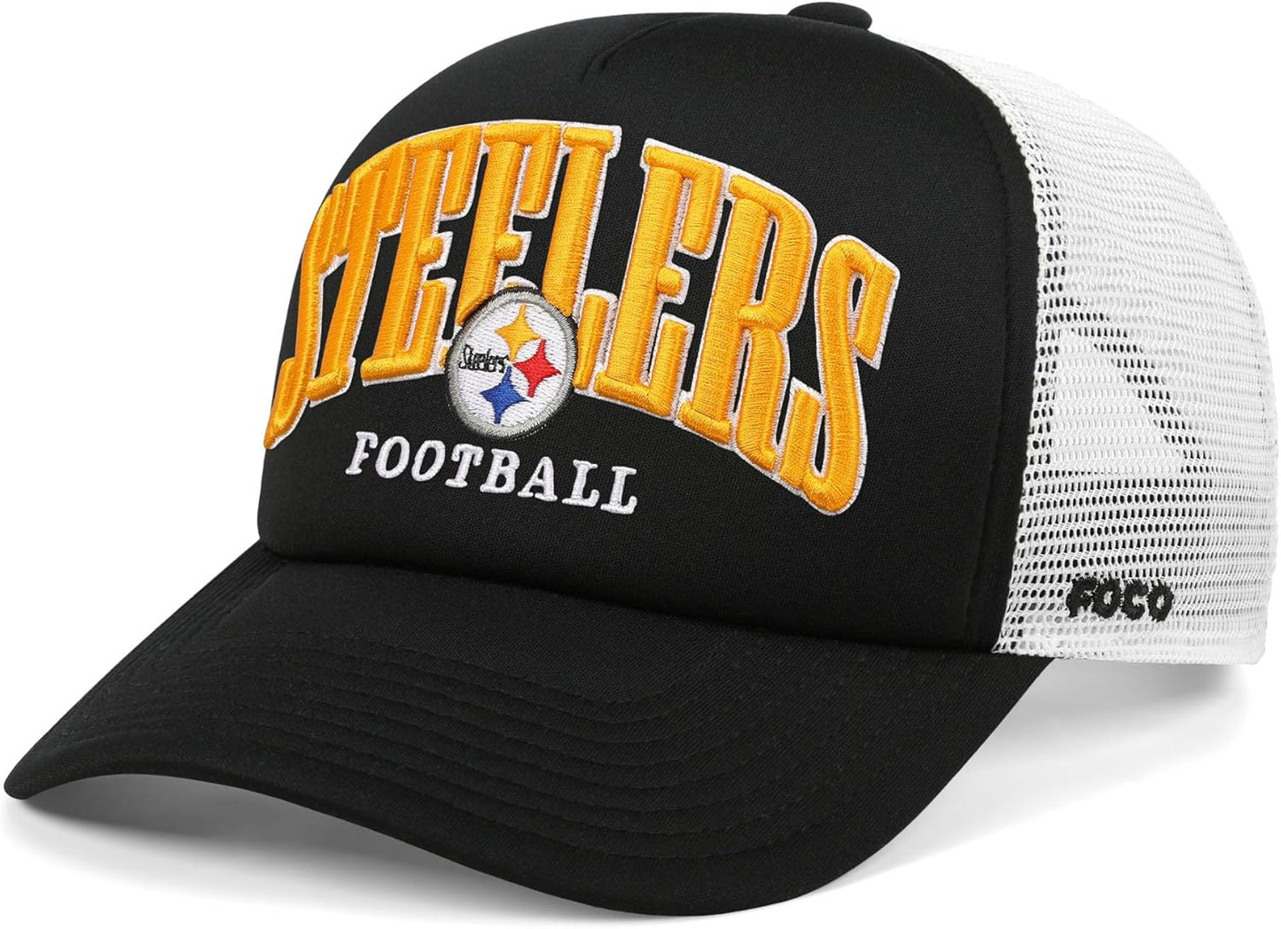 FOCO Men's NFL Team Logo Foam Mesh Trucker Cap for Fans