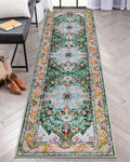 Boho Hallway Runner Rug 2 x 8 ft - Washable Non Slip Vintage Runner