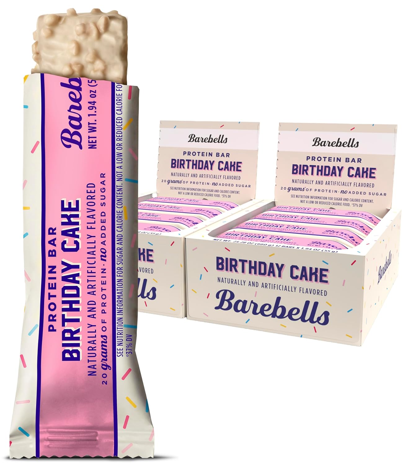 Barebells Birthday Cake Protein Bars - Delicious High Protein Snack