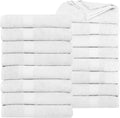 Bath Towels Pack of 16 600 GSM 100% Cotton White - 30 x 54 in