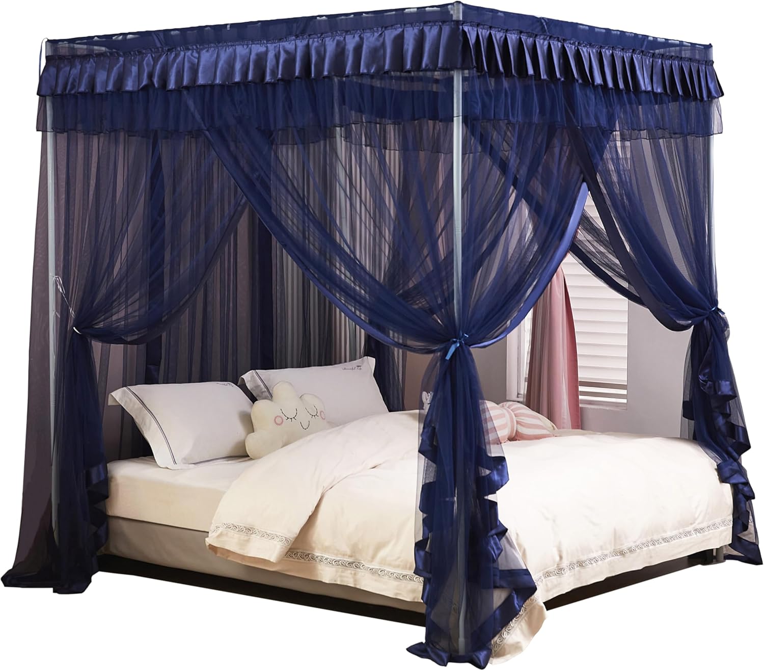 Luxurious Mengersi Canopy Bed Curtains for Elegant Bedrooms
