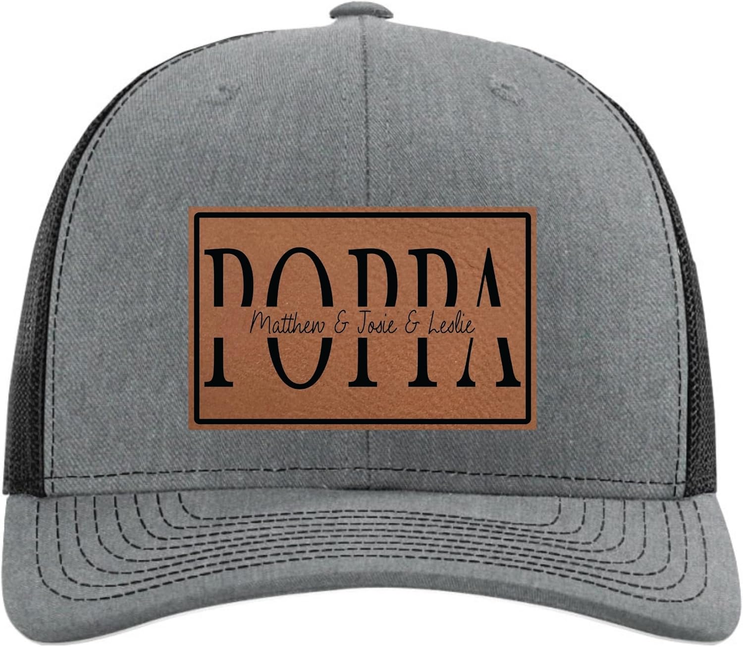 Personalized Fathers Day Hats Customized for Grandpa from Grandkids