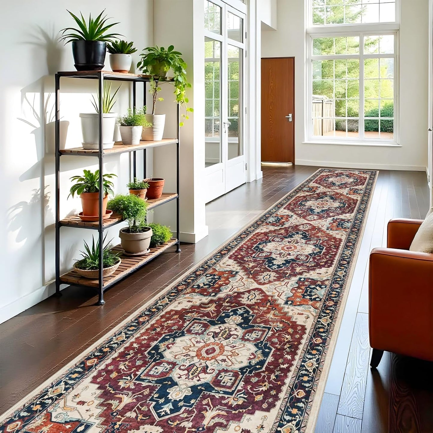 Washable Runner Rug 3x14 - Non Skid Waterproof Carpet Runner