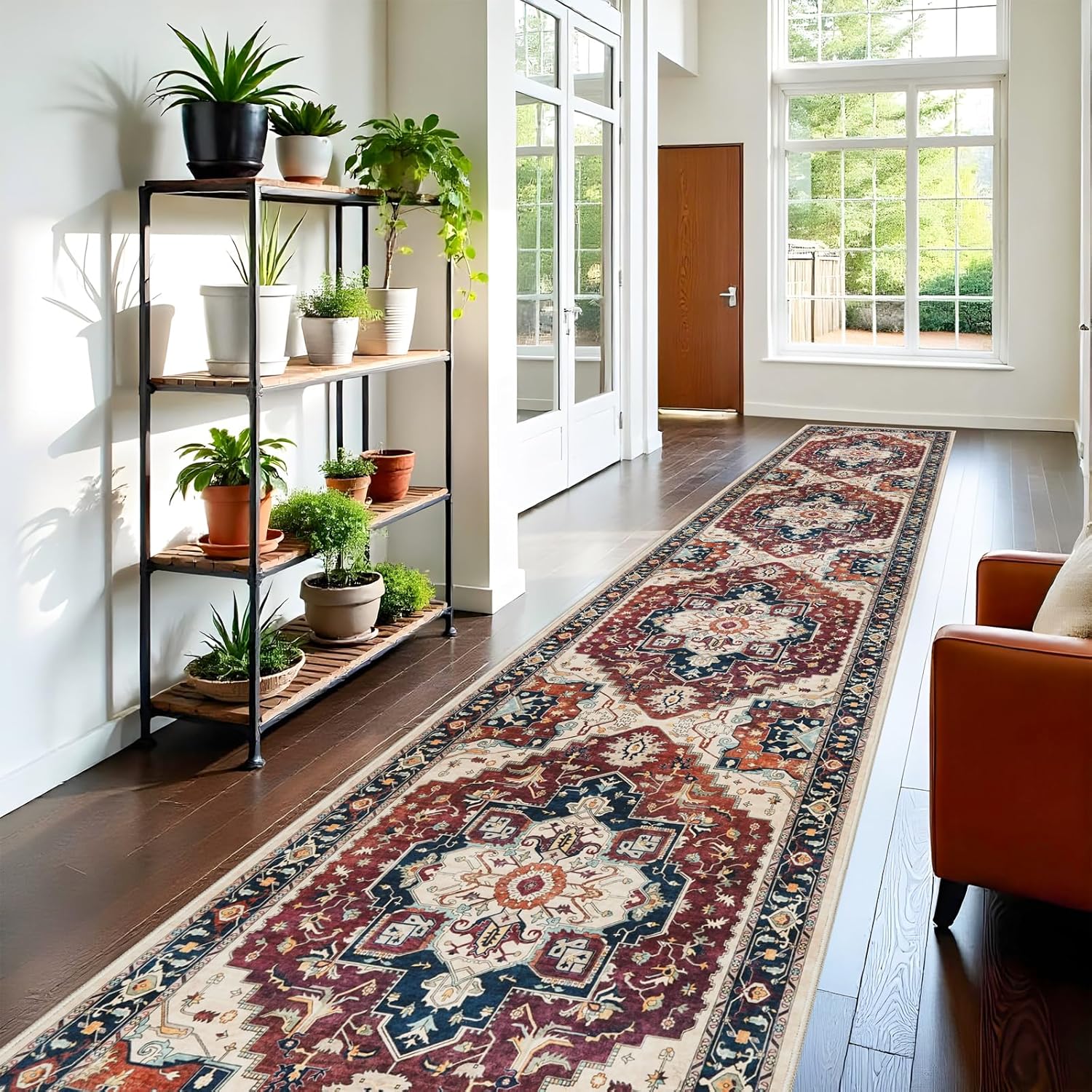 Washable Runner Rug 3x14 - Non Skid Waterproof Carpet Runner