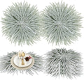 6 Pcs Christmas Frost Pine Placemats for Holiday Table Decor