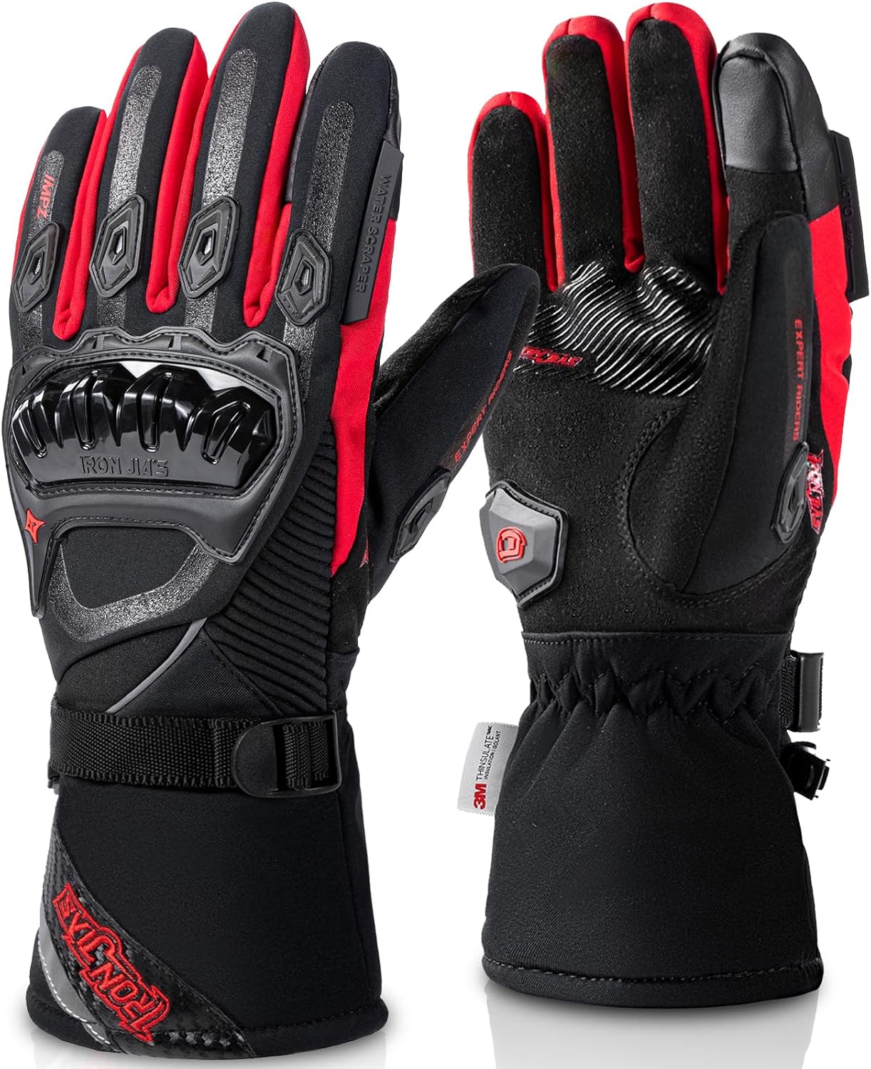 IRON JIA'S Winter Motorcycle Gloves for Cold Weather Riding