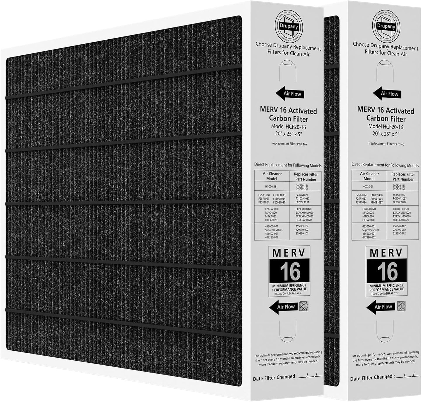 20x25x5 MERV 16 Air Filter for Lennox and Other HVAC Systems
