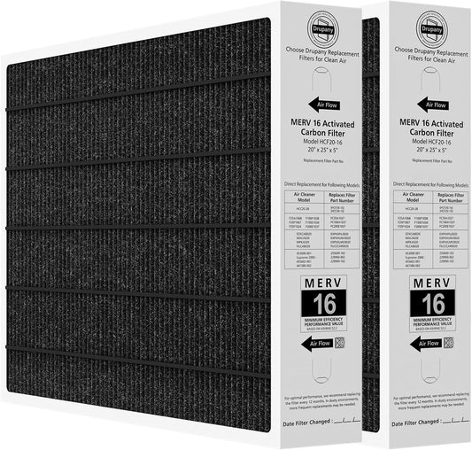 20x25x5 MERV 16 Air Filter for Lennox and Other HVAC Systems