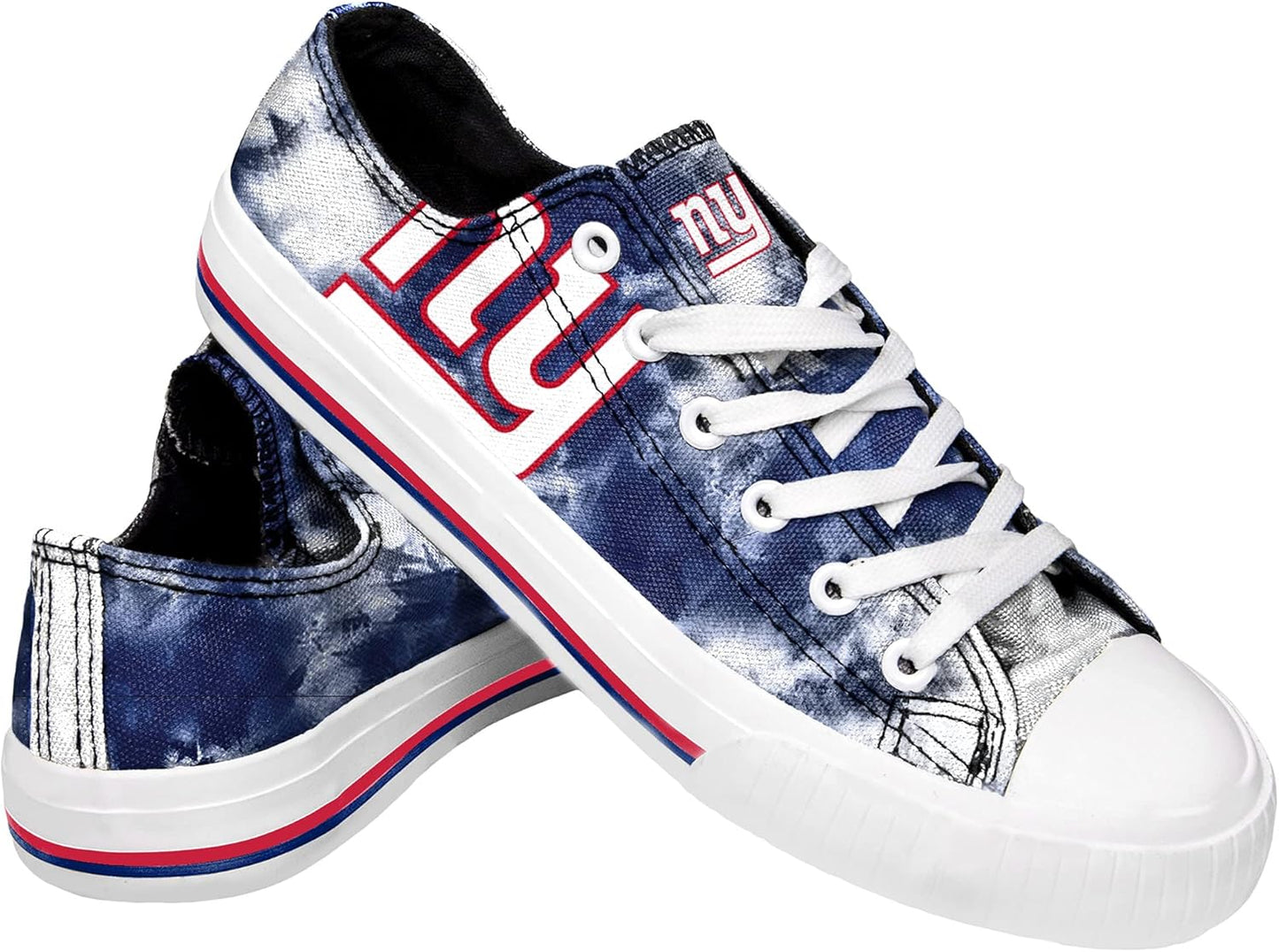 FOCO Women's NFL Team Logo Glitter Low Top Canvas Sneakers