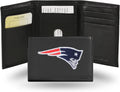 NFL Embroidered Genuine Leather Tri-fold Wallet - Slim and Durable