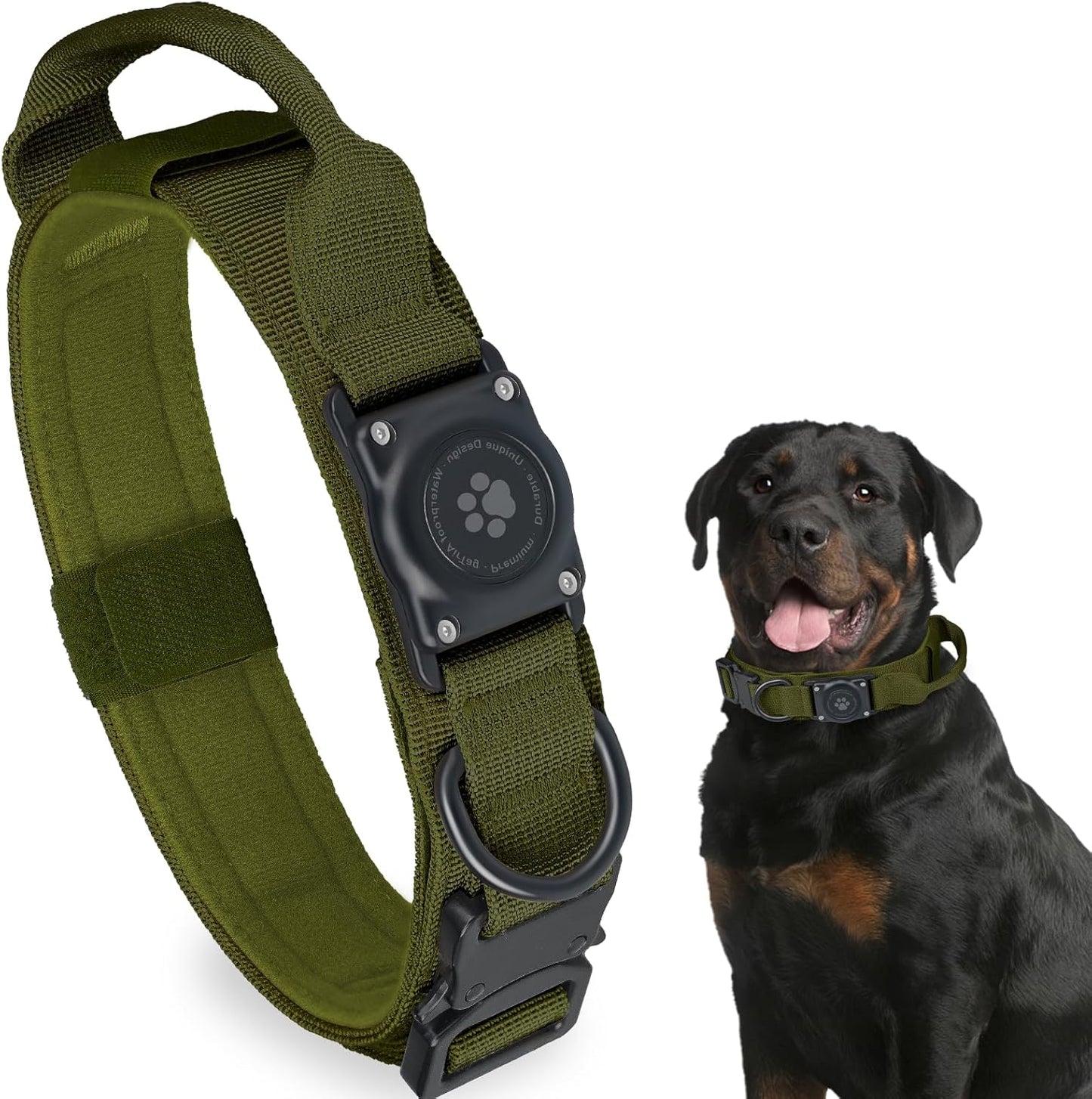 Furrigo Tactical Waterproof AirTag Dog Collar