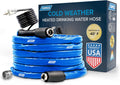 Camco 50-Ft Heated Water Hose for RV - Freeze Protection to -40F