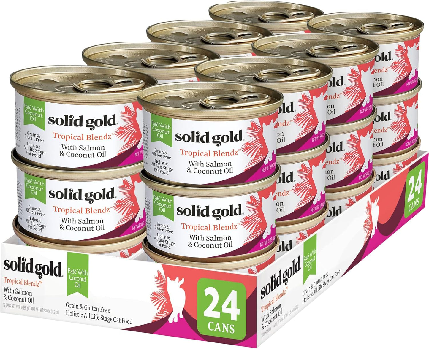 Solid Gold Wet Cat Food Pate with Real Salmon & Coconut Oil