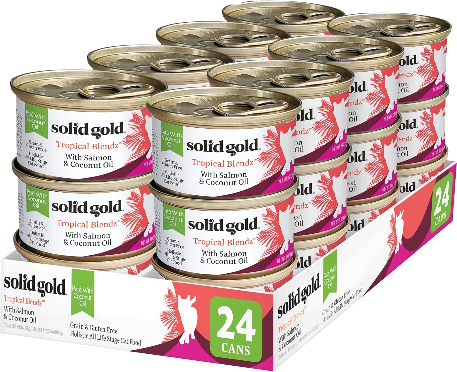 Solid Gold Wet Cat Food Pate with Real Salmon & Coconut Oil