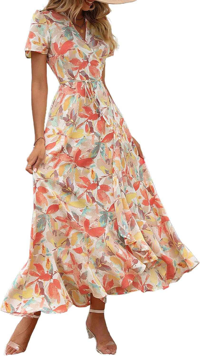 Floral Boho Maxi Dress for Women - Summer Casual Style