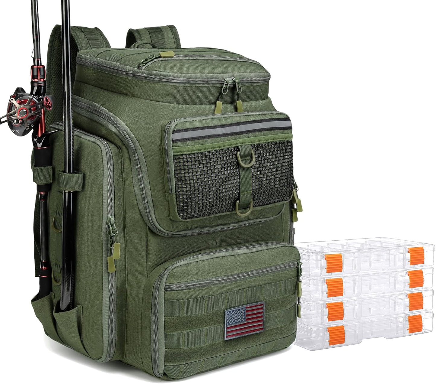 HAMBOLY Fishing Backpack with Rod Holders for All Adventures