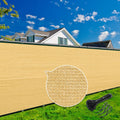 KANAGAWA Heavy Duty Privacy Screen Fence 6ft x 25ft - Sand