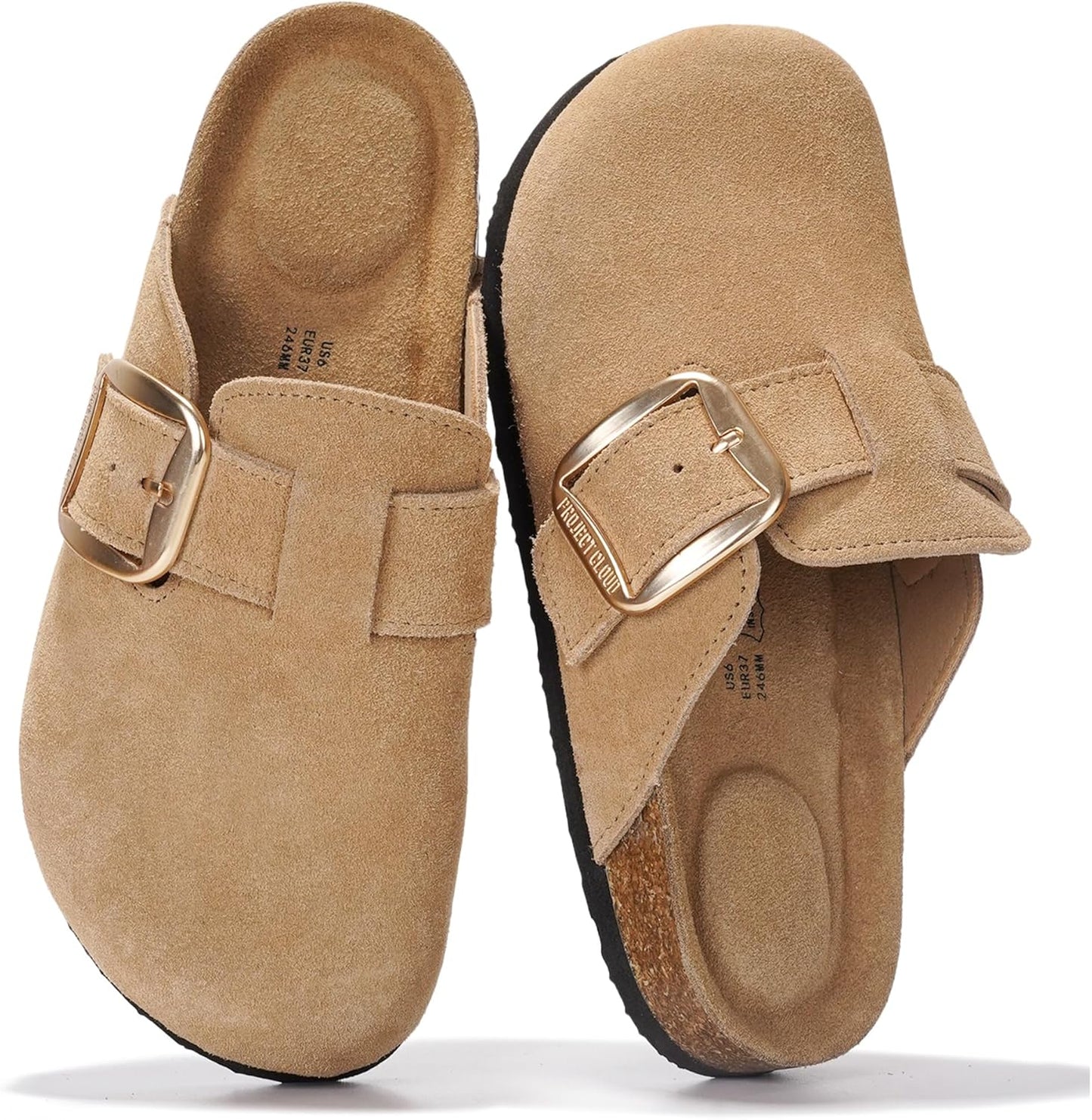 Project Cloud Genuine Leather Clogs for Women with Memory Foam
